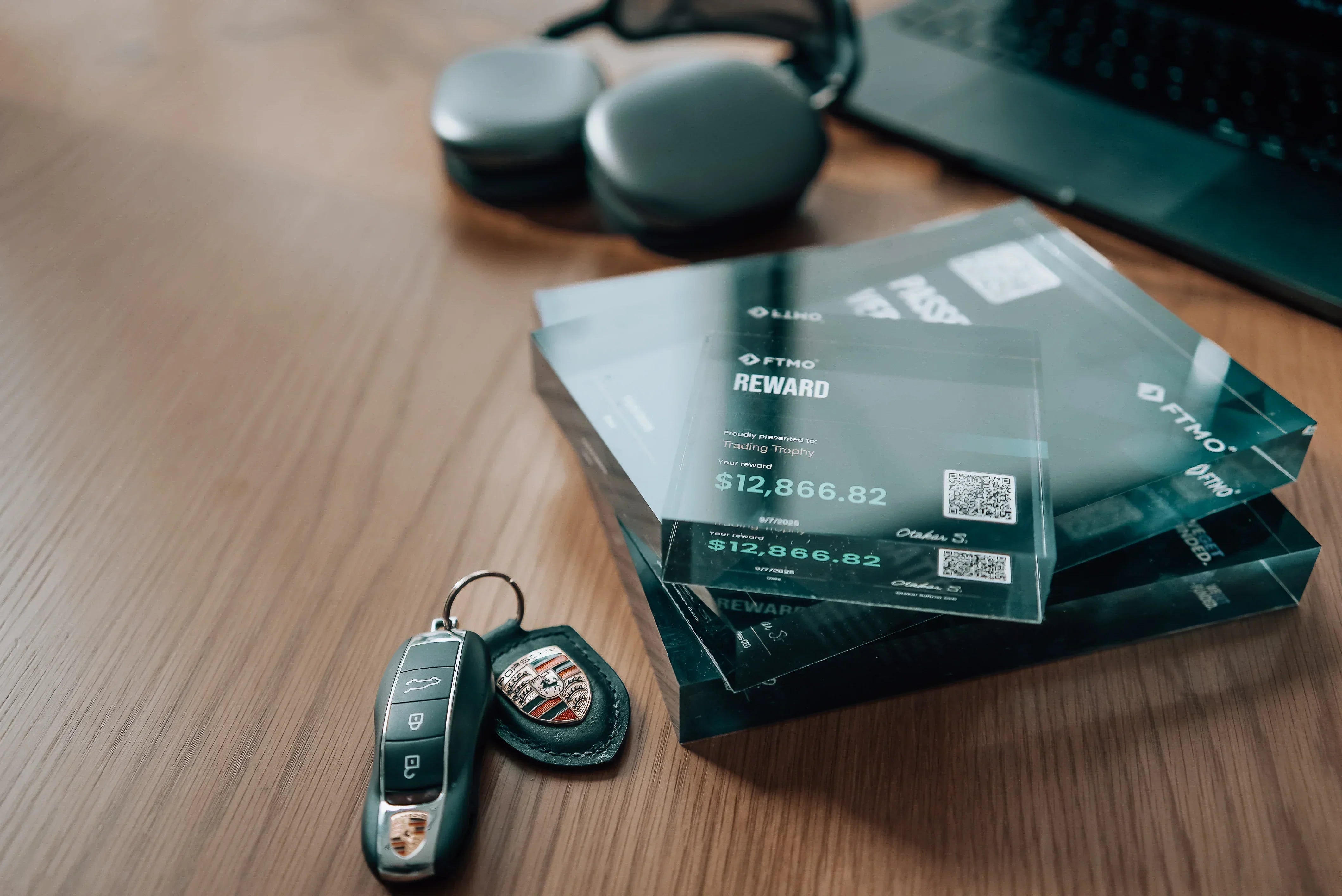 Trading Trophies On Table