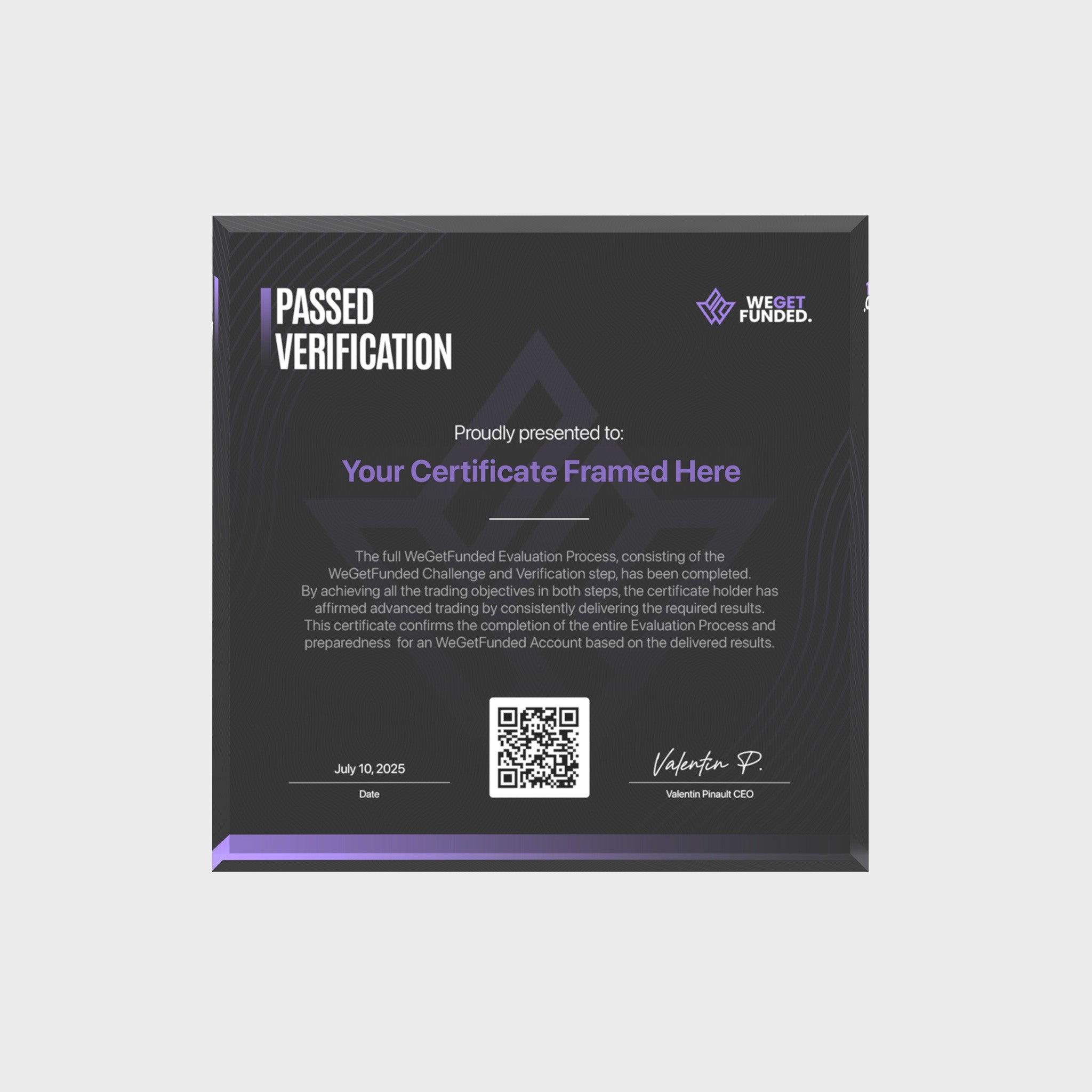 trading trophy square (20x20cm)