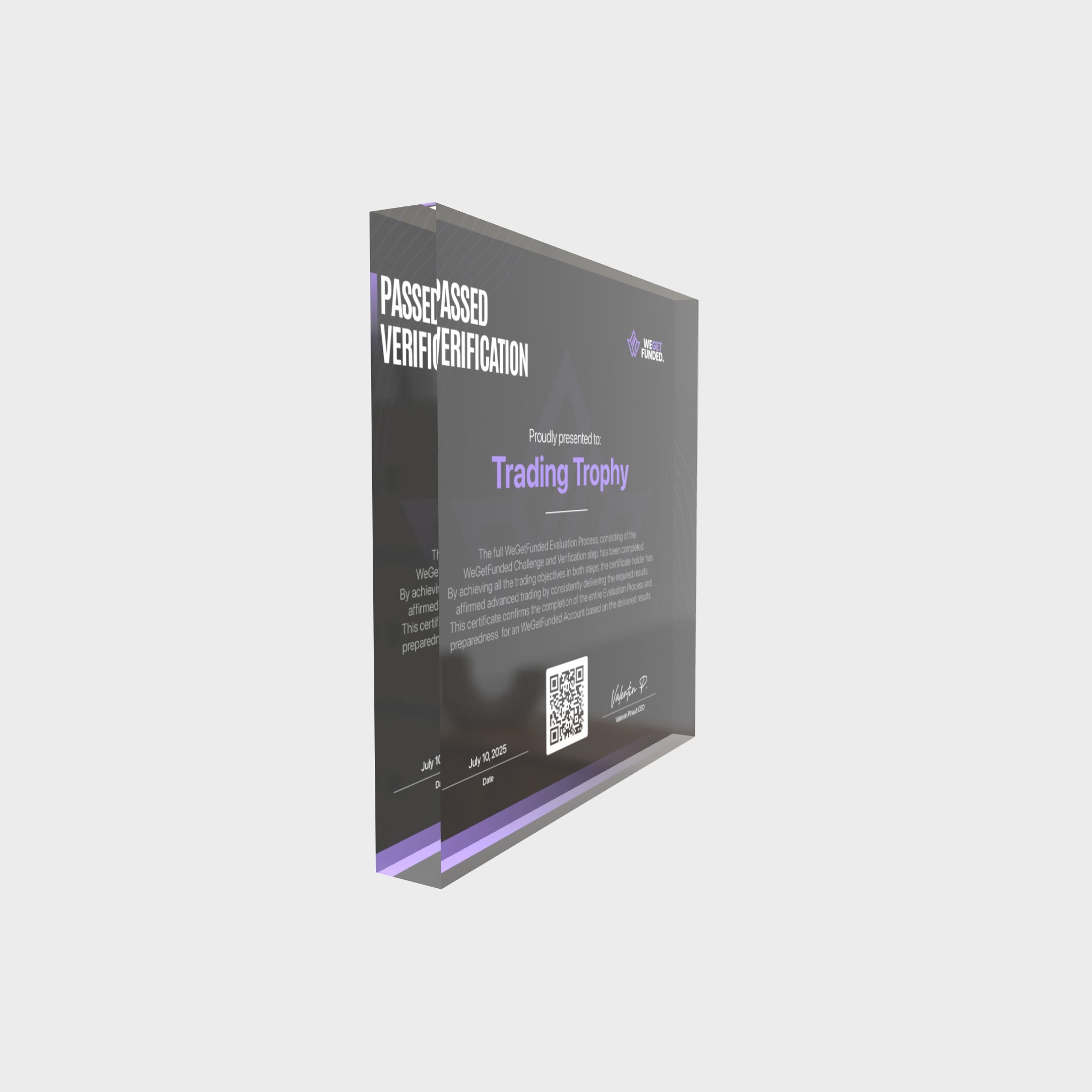 trading trophy square (20x20cm)
