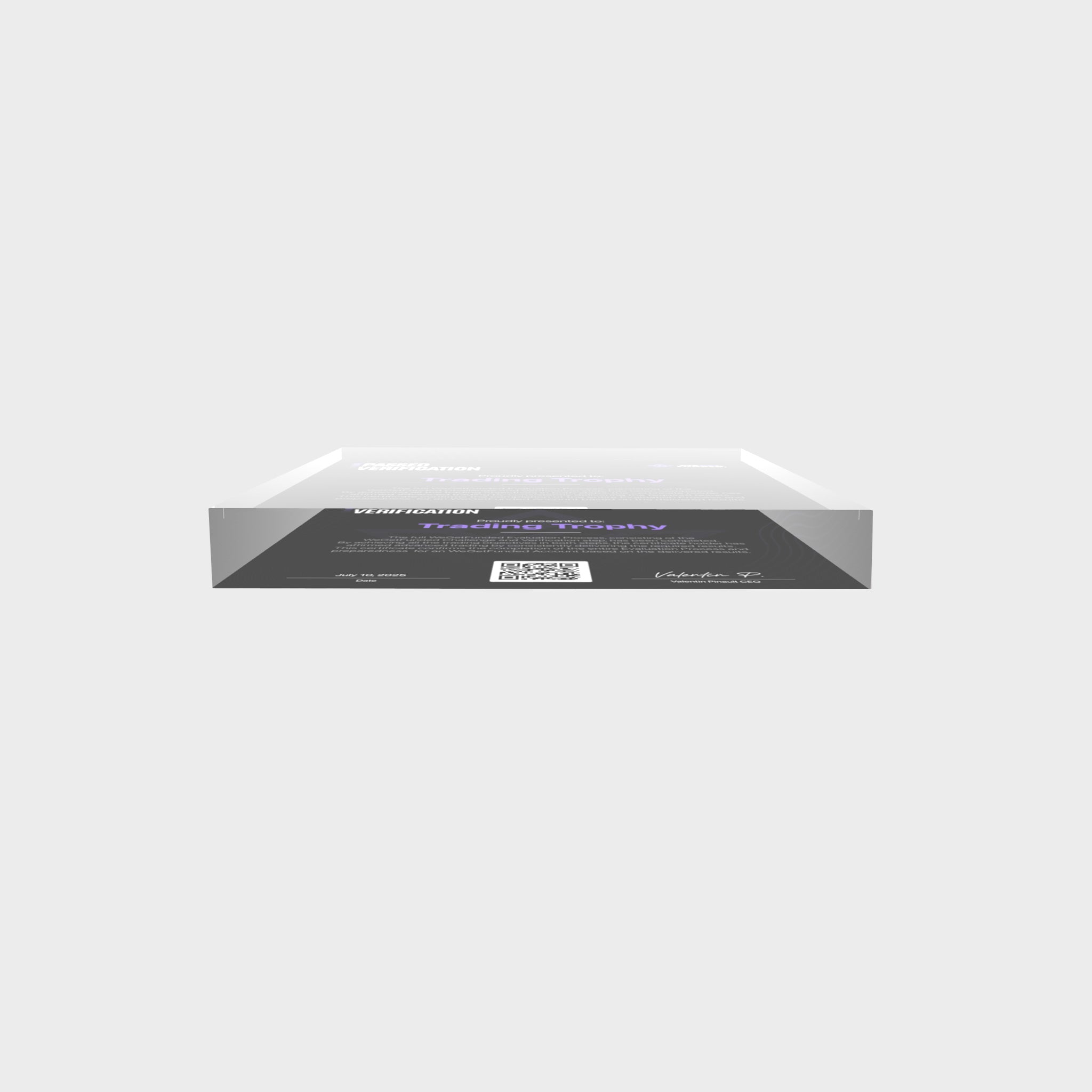 trading trophy square (20x20cm)