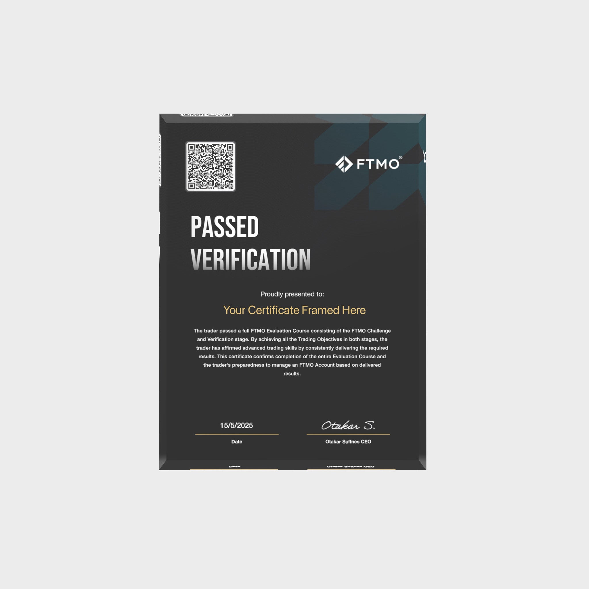 trading trophy portrait (18x13cm)