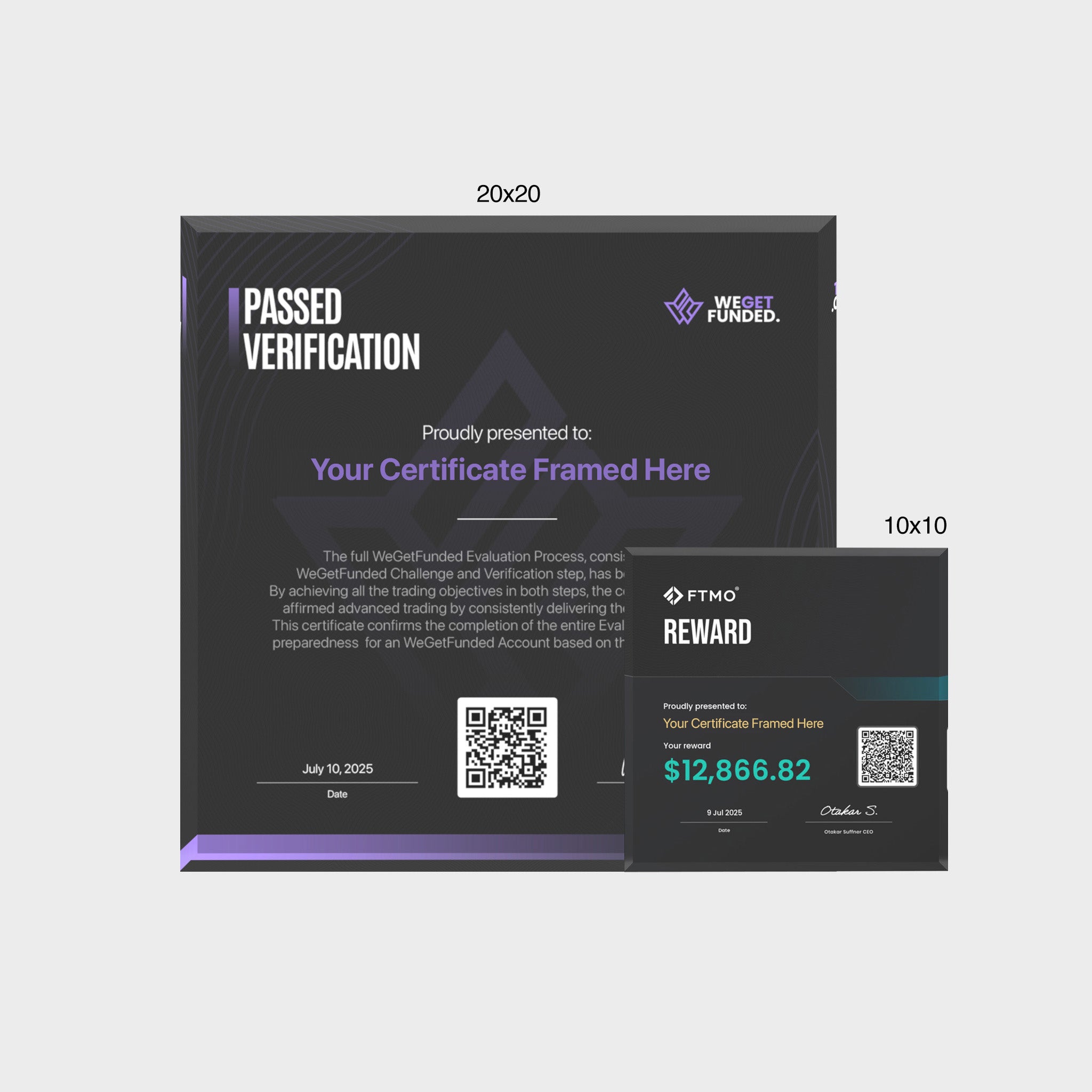 trading trophy square (20x20cm)