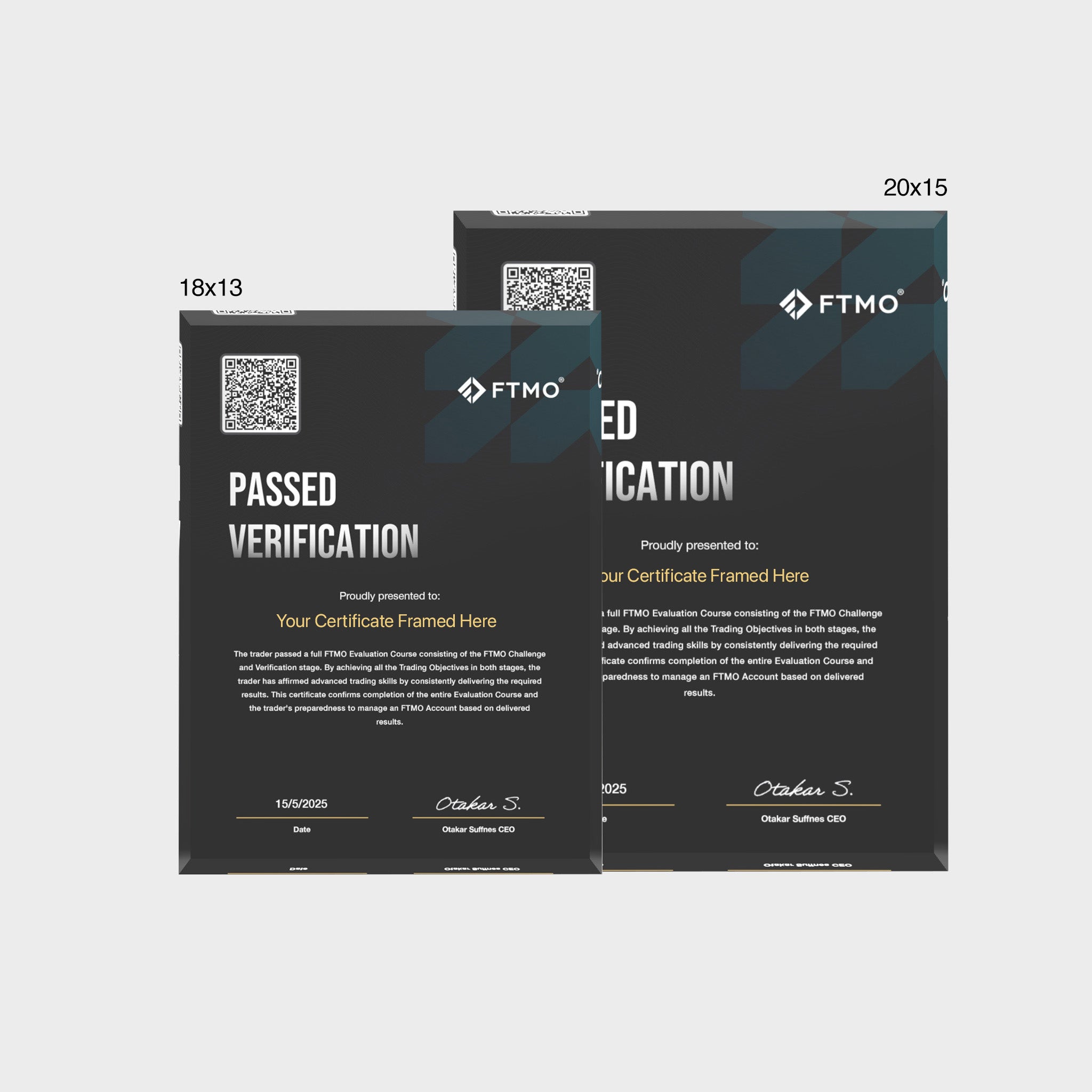 trading trophy portrait (18x13cm)