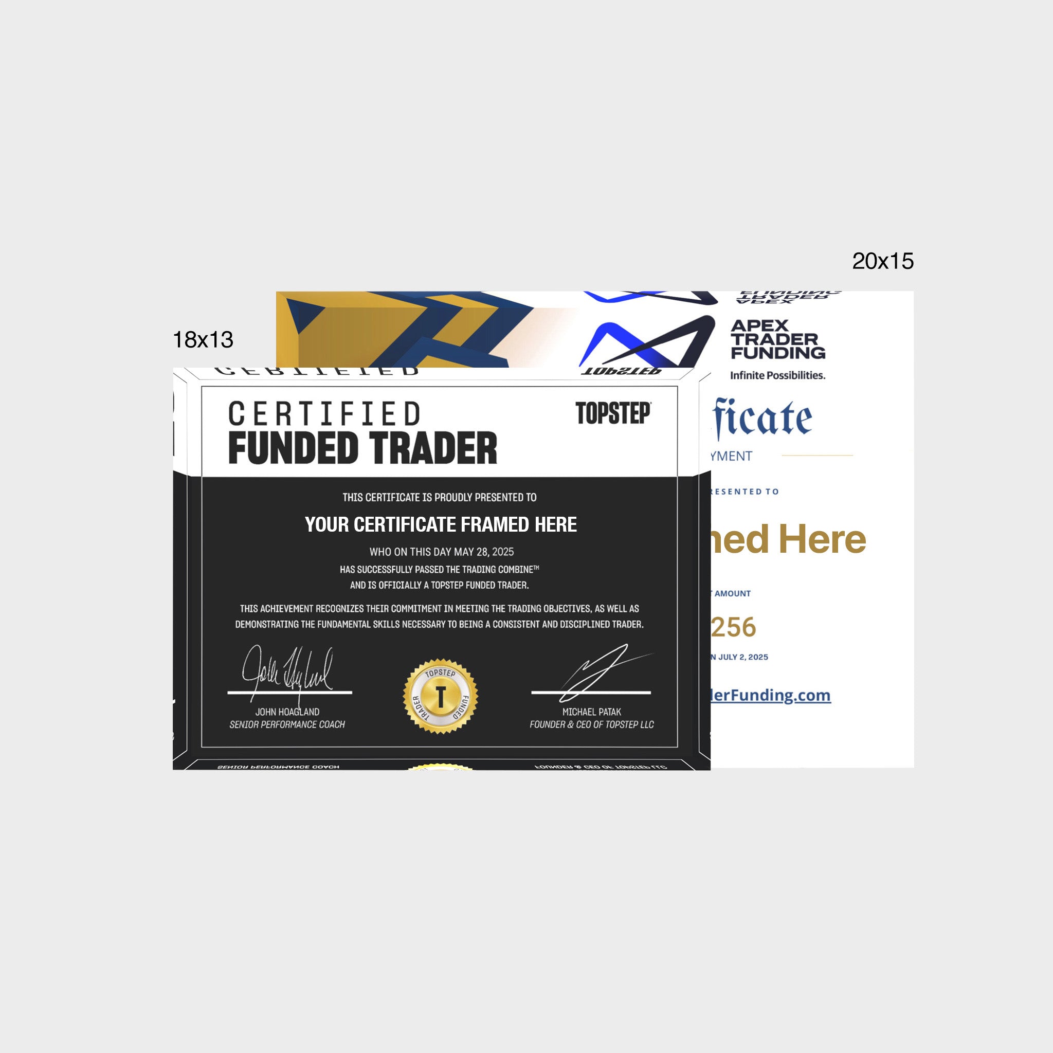 trading trophy landscape (18x13cm)